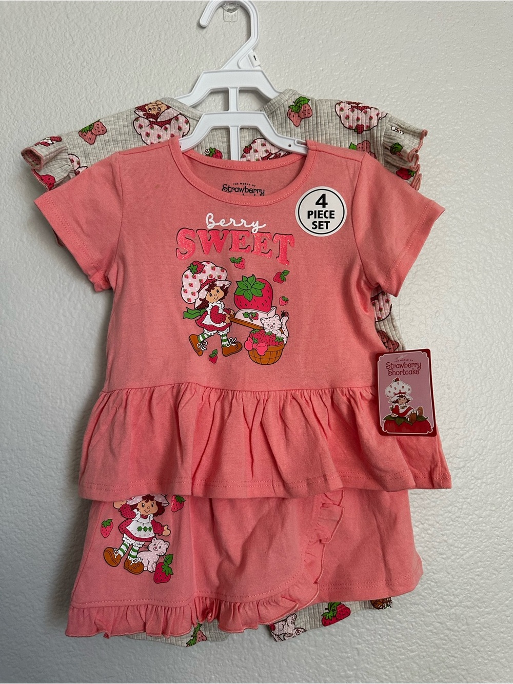 Strawberry Shortcake Kids' Pink 'Berry Sweet' Matching Set - 4 Piece
